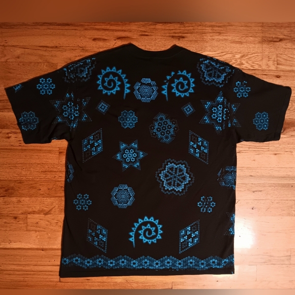 Aztec Warrior King Mexico Native Art Mayas t-shirt AOP Costa Alegre - Picture 5 of 6